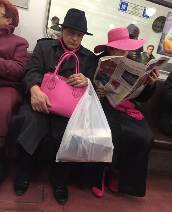 Модные пассажиры метро