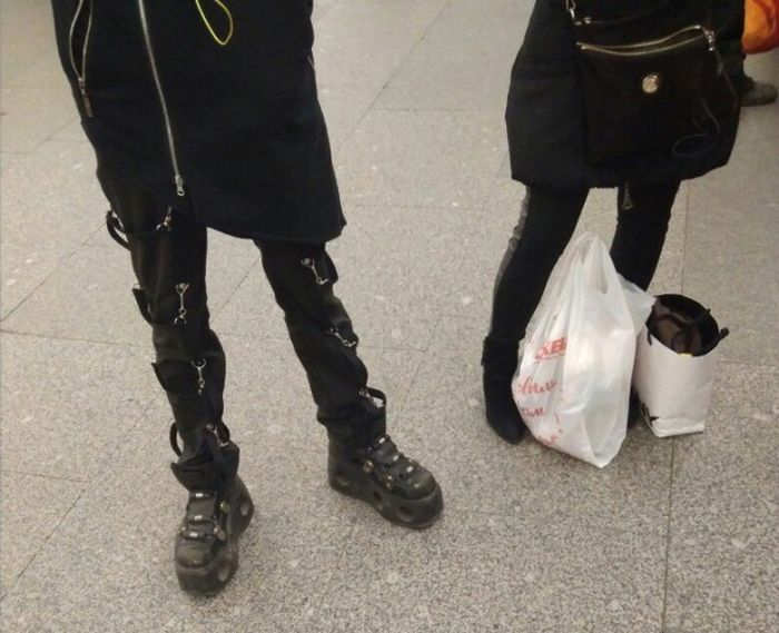 Модные пассажиры метро