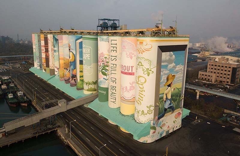 850 000 литров краски - и старое зернохранилище превратилось в крупнейший в мире мурал 850 000 литров краски - и старое зернохранилище превратилось в крупнейший в мире мурал