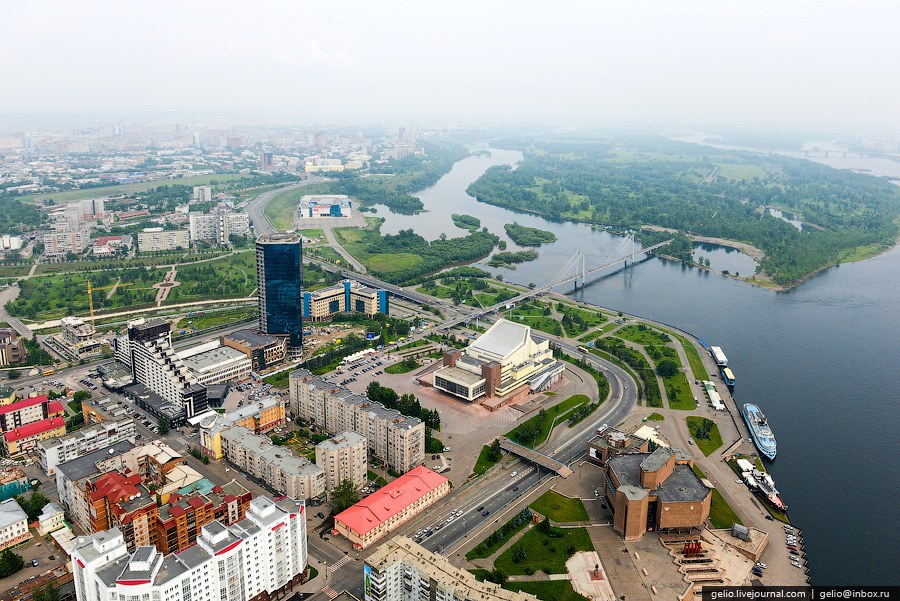 Красноярск с вертолета