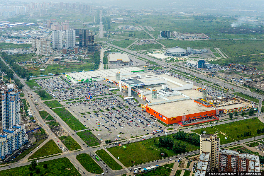 Красноярск с вертолета
