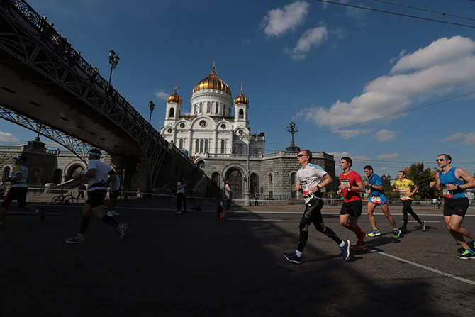Самые крутые кадры с Московского марафона Самые крутые кадры с Московского марафона