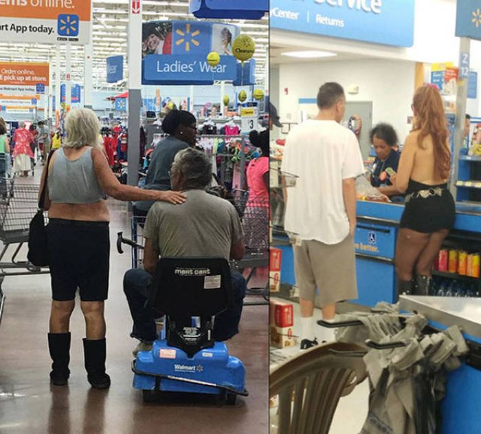 Забавные посетители супермаркетов Walmart