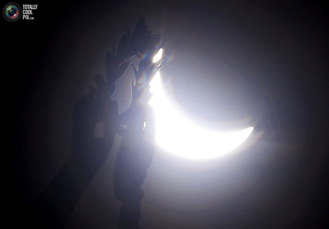 Виды солнечного затмения из разных уголков земли