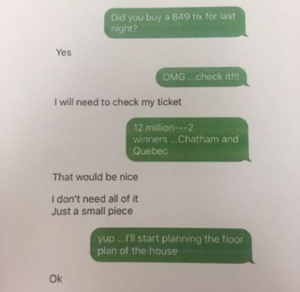 Выиграв в лотерею, канадец сбежал от своей девушки, чтобы не делиться выигрышем