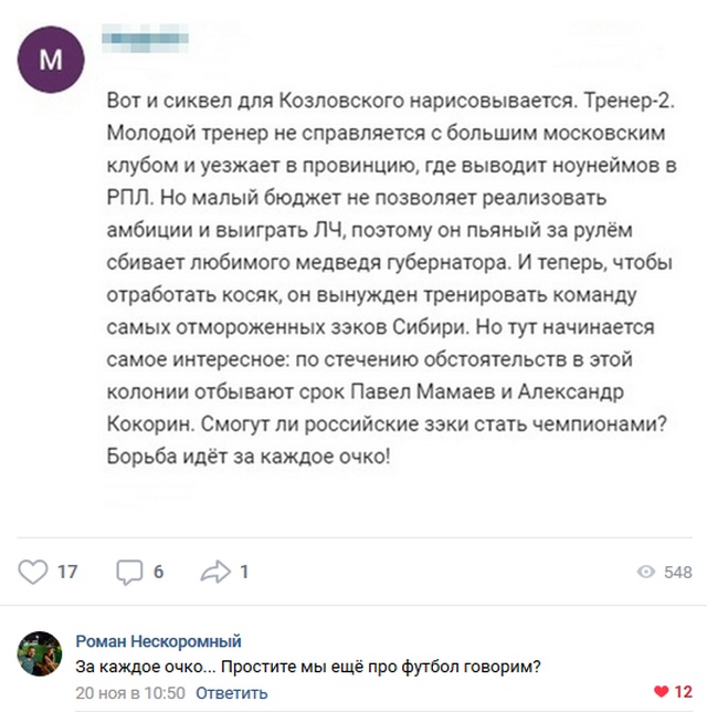 Комментарии и высказывания из социальных сетей