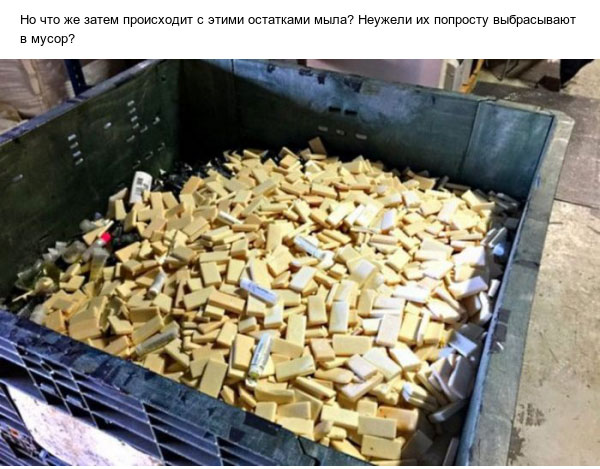 Как используют мыло из номеров гостиницы