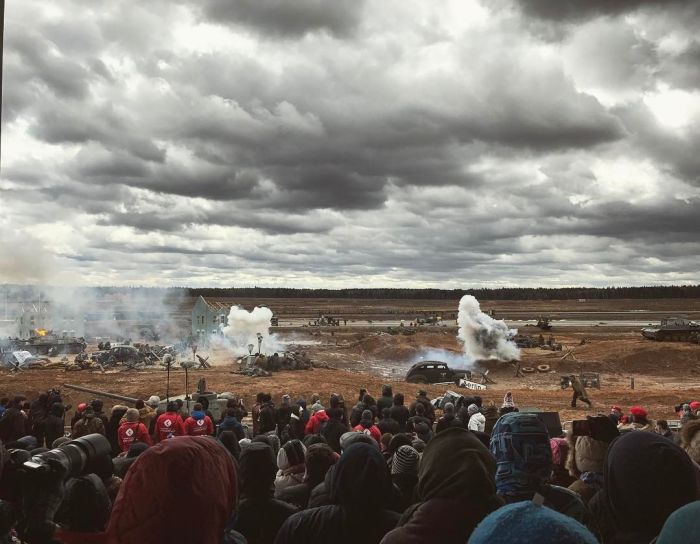 В подмосковном парке воспроизвели взятие Рейхстага