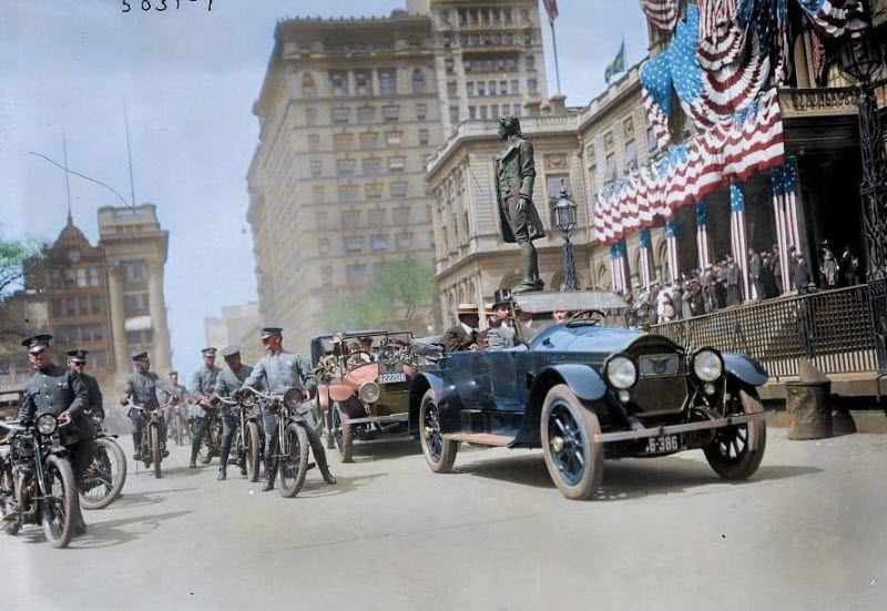 Раскрашенные снимки Нью-Йорка 1920-х годов