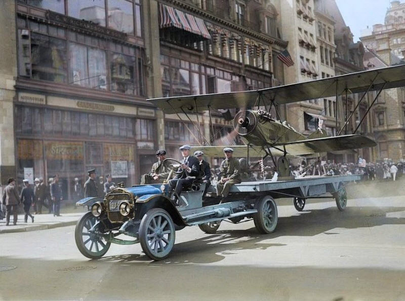 Раскрашенные снимки Нью-Йорка 1920-х годов