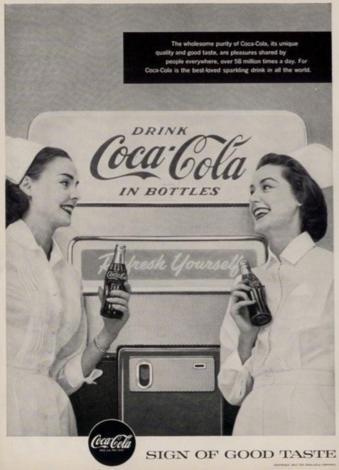Винтажная реклама Coca-Cola с медсестрами (11 фото) Винтажная реклама Coca-Cola с медсестрами (11 фото)