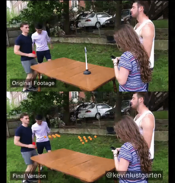 Бир-понг в невесомости или чудеса с нарушением законов физики? (2 фото)