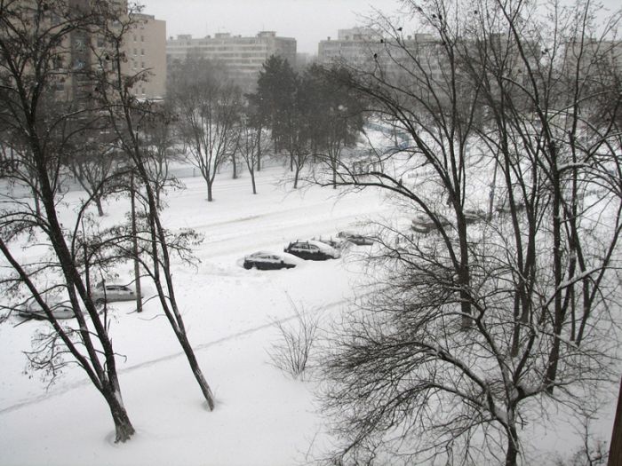Сильнейший снегопад парализовал Киев на несколько дней (86 фото)