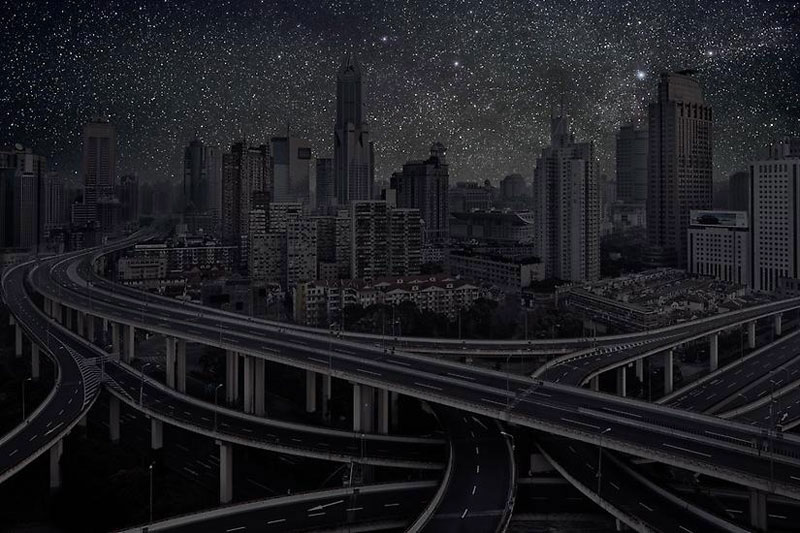 Ночные города без электричества