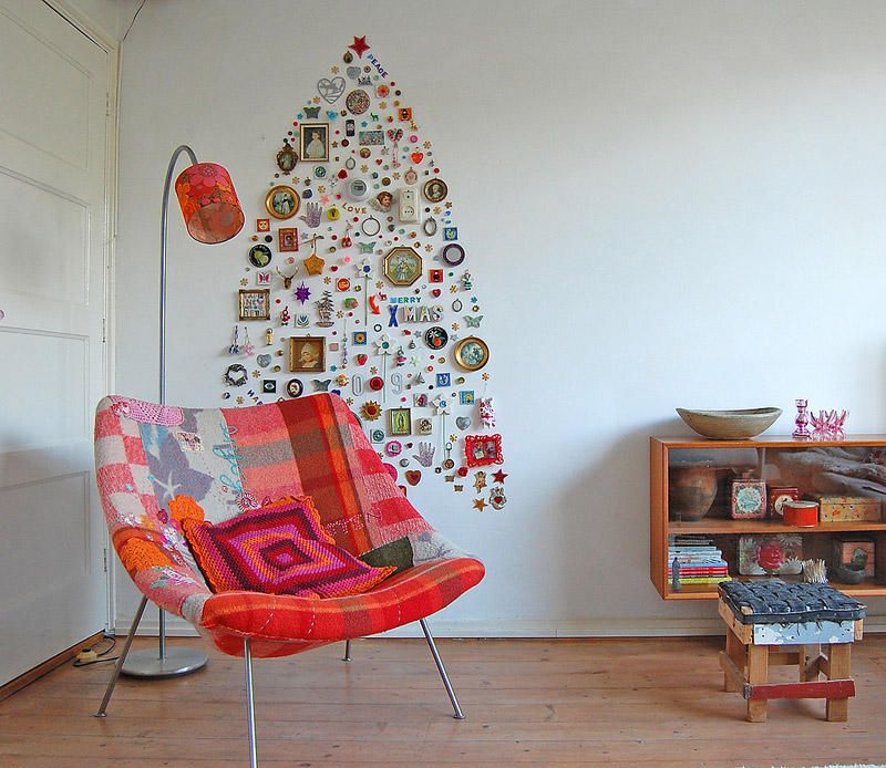 Нестандартные новогодние елки и украшение своими руками