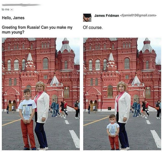 Свежие работы фотошоп-тролля Джеймса Фридмана Свежие работы фотошоп-тролля Джеймса Фридмана