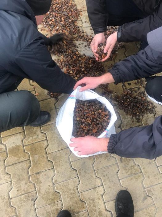 На польско-украинской границе изъяли 22 кг янтаря, спрятанных в газовом баллоне автомобиля