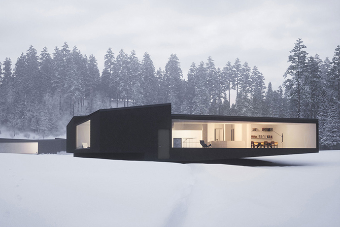 Twin Houses: два дома геометрической формы