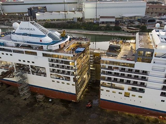 Как удлиняли круизный лайнер Silver Spirit