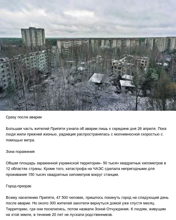 Факты об аварии на Чернобыльской АЭС