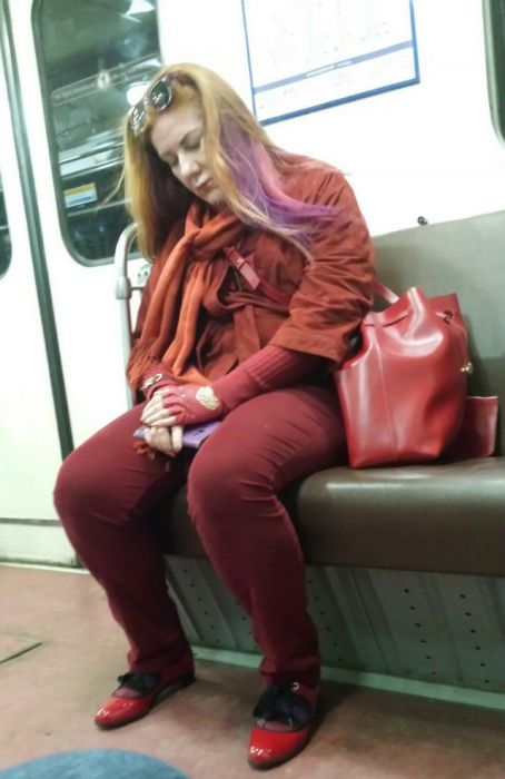 Модные пассажиры метро