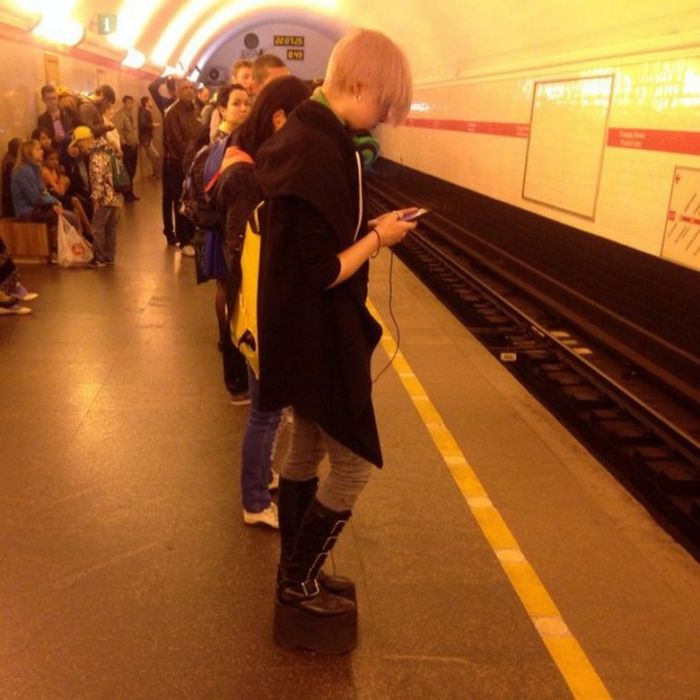 Модные пассажиры метро