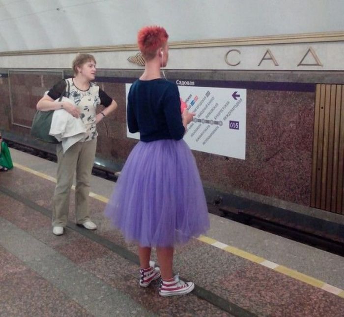 Модные пассажиры метро
