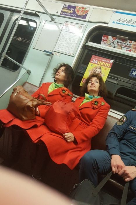 Модные пассажиры метро