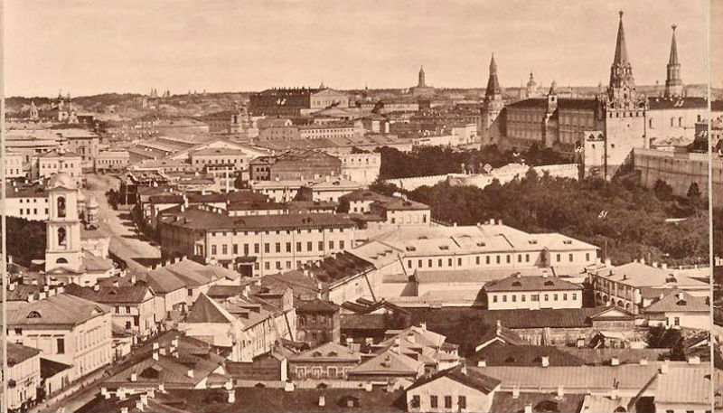 Москва 1867 года: вид с храма Христа Спасителя