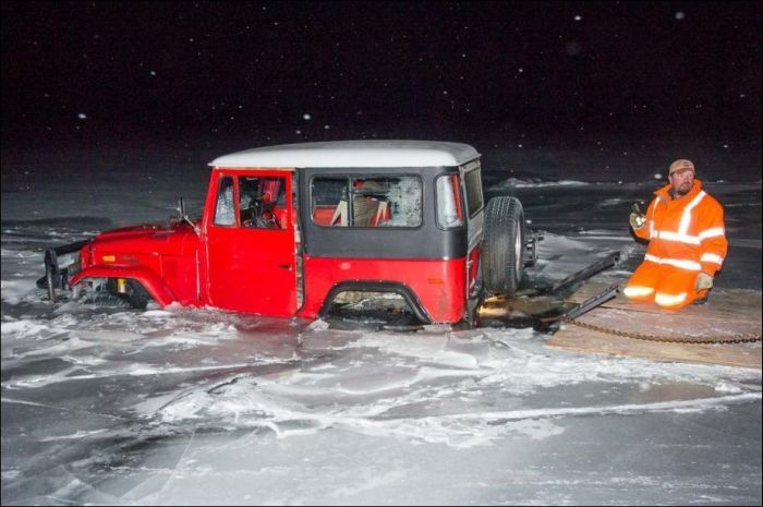 Сгоняли на зимнюю рыбалку