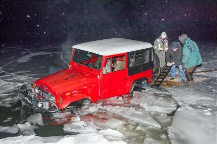 Сгоняли на зимнюю рыбалку
