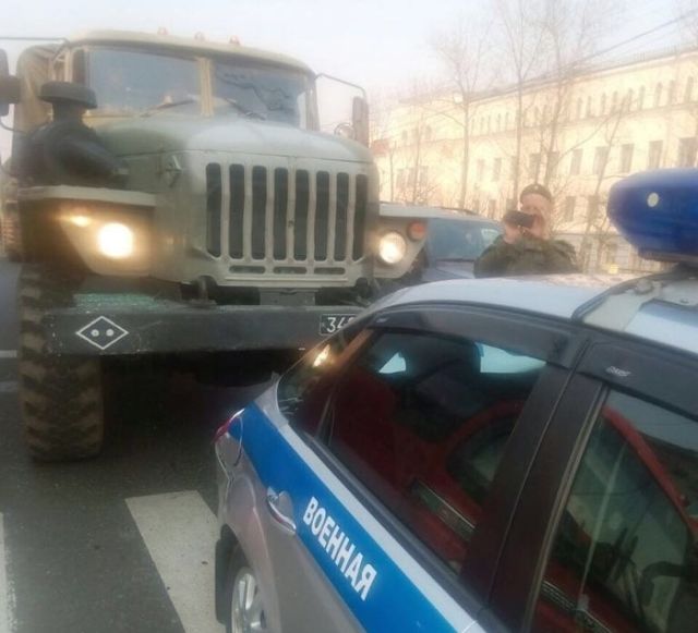 Фейл по пути на репетицию парада