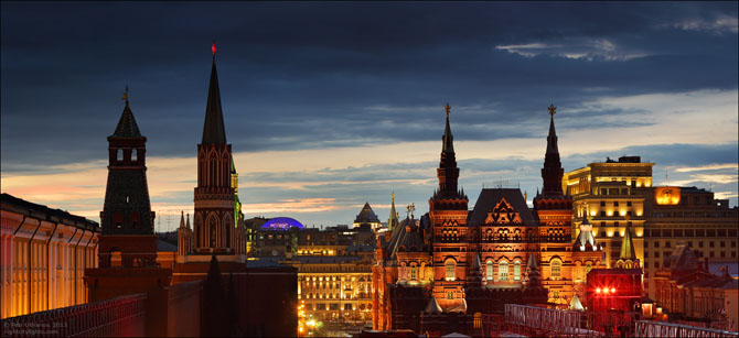 Виды со Спасской башни Московского Кремля