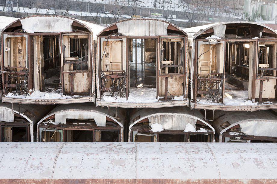 Затопление вагонов метро Нью-Йорка