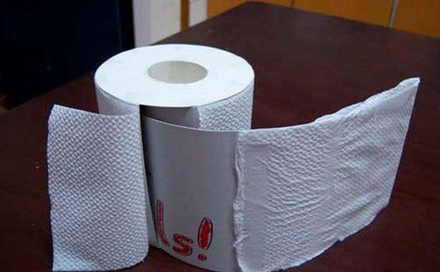 Шутка с туалетной бумагой