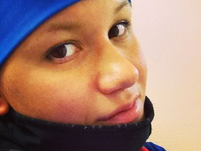 Юная биатлонистка в нижнем белье (7 фото)