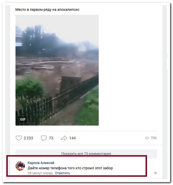 Забавные комментарии из социальных сетей