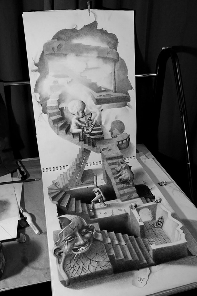 Лучшие карандашные 3D рисунки (33 фото)