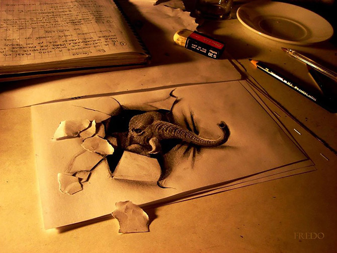 Лучшие карандашные 3D рисунки (33 фото)