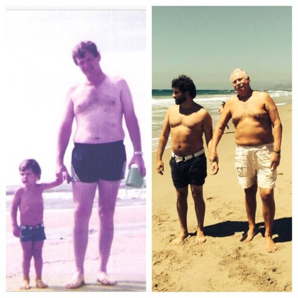 Фотографии спустя годы в стиле: "Тогда и сейчас"