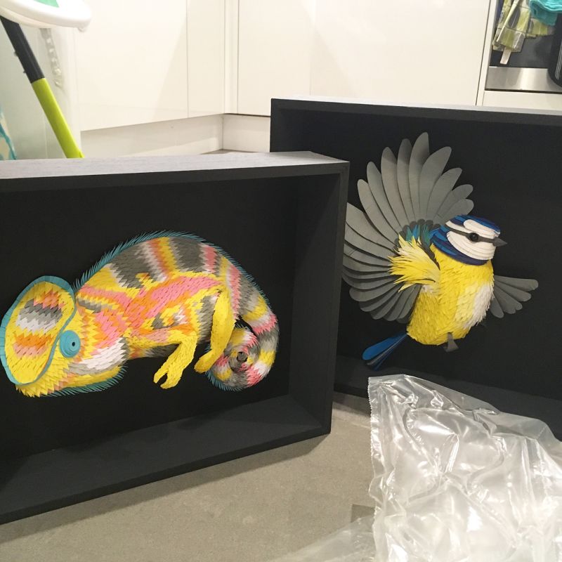 Невероятно красивые трехмерные бумажные животные и цветы