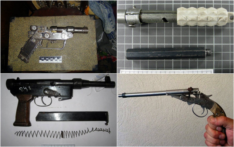 Необычные кустарные «стволы», изъятые силовиками