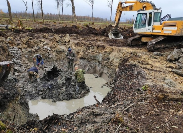 Обломки сбитого советского Ил-2 извлекли из земли в Эстонии