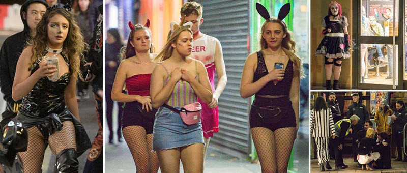 Британская молодежь заранее начала отмечать Хэллоуин