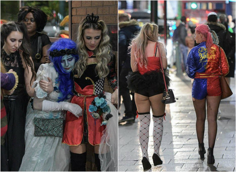 Британская молодежь заранее начала отмечать Хэллоуин