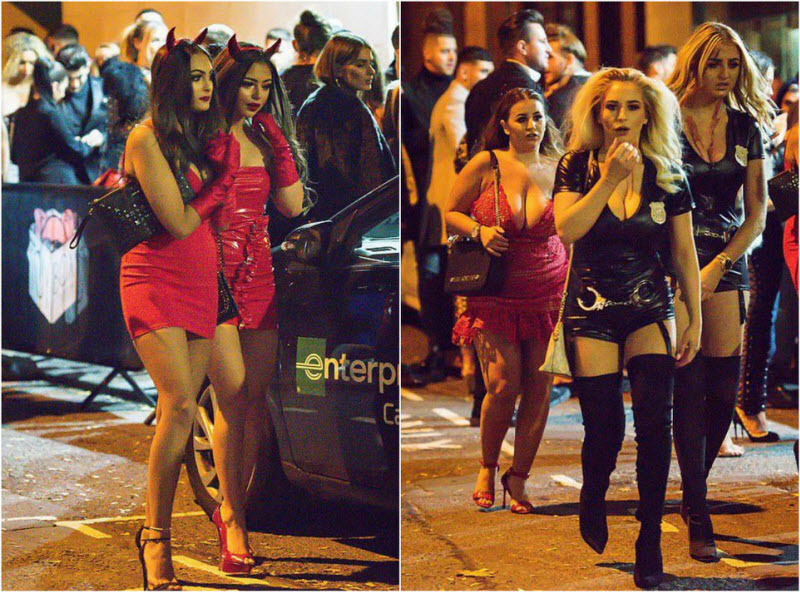 Британская молодежь заранее начала отмечать Хэллоуин