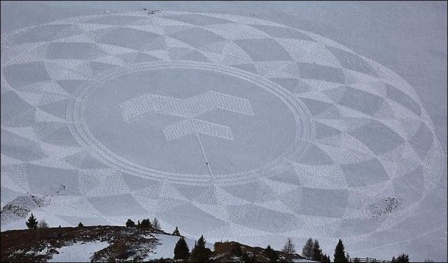 Крутые снежные рисунки