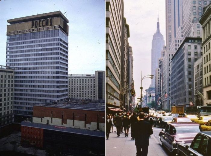 Москва и Нью-Йорк в 1969 году