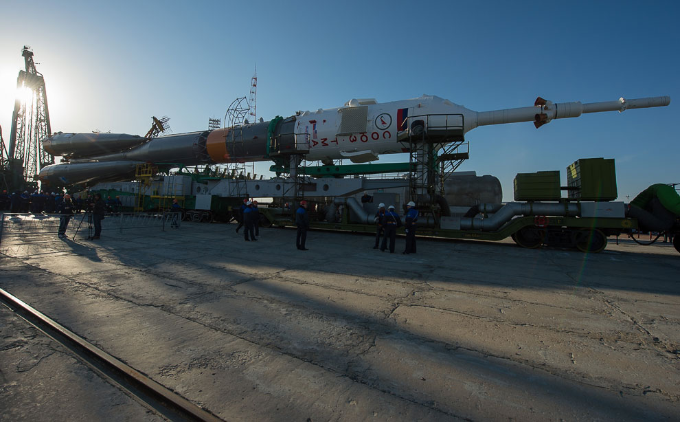 Старт космического корабля «Союз ТМА-08М» с Байконура Старт космического корабля «Союз ТМА-08М» с Байконура